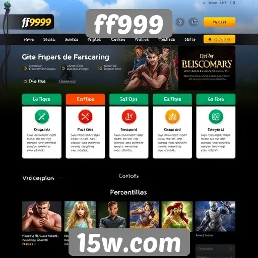 Avaliação das principais funcionalidades do site ff999